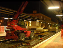 Prove di carico sul tunnel del sottopasso ferroviario in Biella