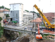 Sollevamento ponte sul torrente Strona in ValleMosso